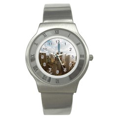 Architectural Design Architecture Buildings City Stainless Steel Watch by Pakrebo