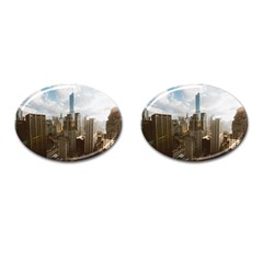 Architectural Design Architecture Buildings City Cufflinks (oval) by Pakrebo