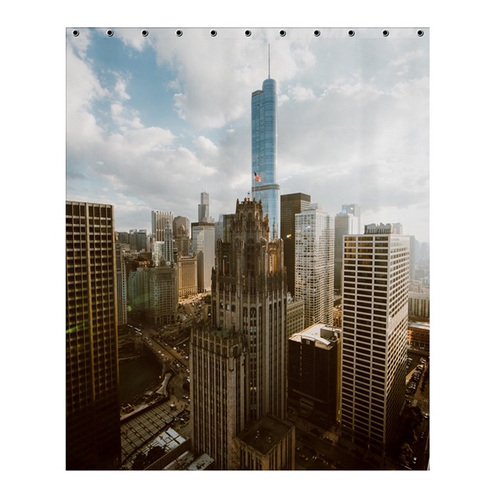 Architectural Design Architecture Buildings City Shower Curtain 60  x 72  (Medium) 