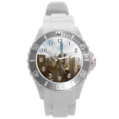 Architectural Design Architecture Buildings City Round Plastic Sport Watch (l) by Pakrebo