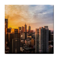 View Of High Rise Buildings During Day Time Tile Coasters by Pakrebo