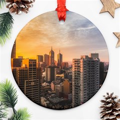 View Of High Rise Buildings During Day Time Ornament (round) by Pakrebo