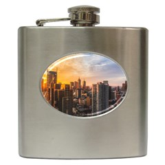 View Of High Rise Buildings During Day Time Hip Flask (6 Oz) by Pakrebo