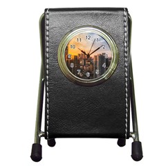 View Of High Rise Buildings During Day Time Pen Holder Desk Clock by Pakrebo