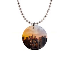 View Of High Rise Buildings During Day Time 1  Button Necklace by Pakrebo