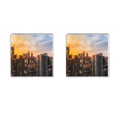 View Of High Rise Buildings During Day Time Cufflinks (square) by Pakrebo