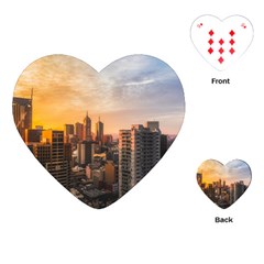 View Of High Rise Buildings During Day Time Playing Cards Single Design (heart) by Pakrebo