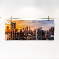 View Of High Rise Buildings During Day Time Hand Towel by Pakrebo