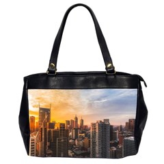 View Of High Rise Buildings During Day Time Oversize Office Handbag (2 Sides) by Pakrebo