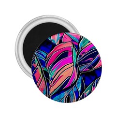 Tropical Leaves Resize 2000x2000 Same A3580b 2 25  Magnets by Sobalvarro