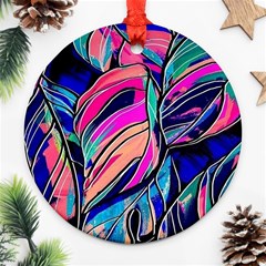 Tropical Leaves Resize 2000x2000 Same A3580b Ornament (round) by Sobalvarro