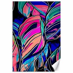 Tropical Leaves Resize 2000x2000 Same A3580b Canvas 12  X 18  by Sobalvarro