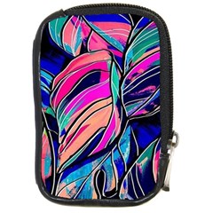 Tropical Leaves Resize 2000x2000 Same A3580b Compact Camera Leather Case by Sobalvarro