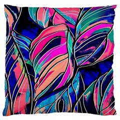 Tropical Leaves Resize 2000x2000 Same A3580b Large Cushion Case (two Sides) by Sobalvarro