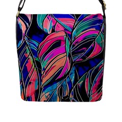 Tropical Leaves Resize 2000x2000 Same A3580b Flap Closure Messenger Bag (l) by Sobalvarro