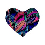 Tropical leaves Resize 2000x2000 Same A3580b Standard 16  Premium Flano Heart Shape Cushions Front