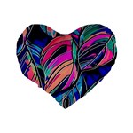 Tropical leaves Resize 2000x2000 Same A3580b Standard 16  Premium Flano Heart Shape Cushions Back