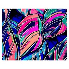 Tropical Leaves Resize 2000x2000 Same A3580b Double Sided Flano Blanket (medium)  by Sobalvarro