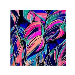 Tropical Leaves Resize 2000x2000 Same A3580b Small Satin Scarf (square) by Sobalvarro