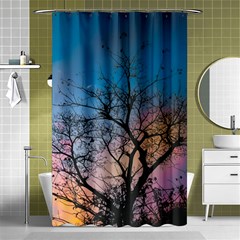 Low Angle Photography Of Bare Tree Shower Curtain 48  X 72  (small)  by Pakrebo