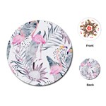 Tropical flamingos Playing Cards Single Design (Round) Front