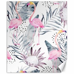 Tropical Flamingos Canvas 8  X 10  by Sobalvarro