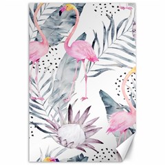 Tropical Flamingos Canvas 24  X 36  by Sobalvarro