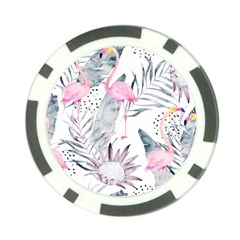 Tropical Flamingos Poker Chip Card Guard by Sobalvarro