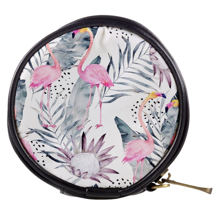 Tropical flamingos Mini Makeup Bag