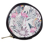 Tropical flamingos Mini Makeup Bag Back