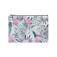 Tropical Flamingos Cosmetic Bag (medium) by Sobalvarro