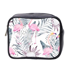 Tropical Flamingos Mini Toiletries Bag (two Sides) by Sobalvarro