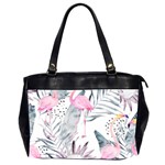 Tropical flamingos Oversize Office Handbag (2 Sides) Front