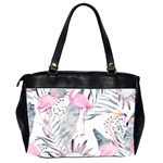 Tropical flamingos Oversize Office Handbag (2 Sides) Back