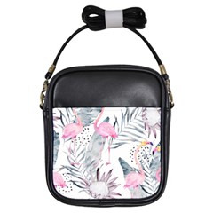 Tropical Flamingos Girls Sling Bag by Sobalvarro