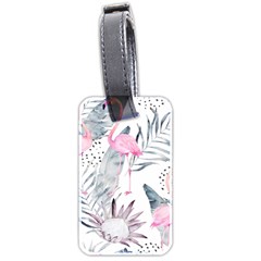 Tropical Flamingos Luggage Tag (two Sides) by Sobalvarro