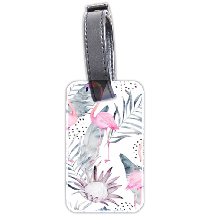 Tropical flamingos Luggage Tag (two sides)