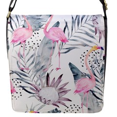 Tropical Flamingos Flap Closure Messenger Bag (s) by Sobalvarro