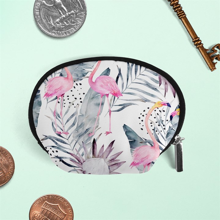 Tropical flamingos Accessory Pouch (Small)