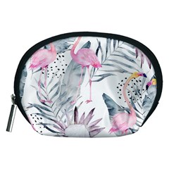 Tropical Flamingos Accessory Pouch (medium) by Sobalvarro