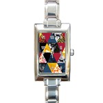 Triangles Rectangle Italian Charm Watch Front