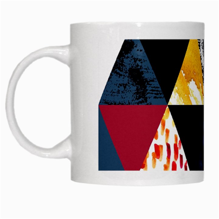 Triangles White Mugs