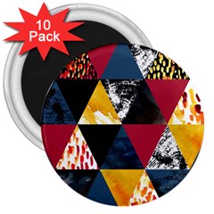 Triangles 3  Magnets (10 Pack)  by Sobalvarro