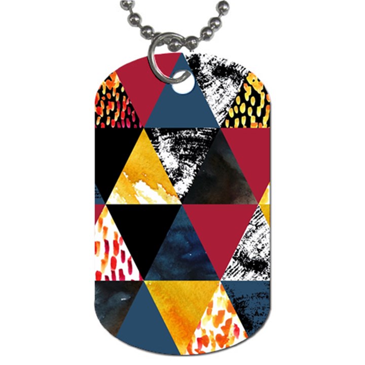 Triangles Dog Tag (One Side)