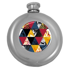 Triangles Round Hip Flask (5 Oz) by Sobalvarro