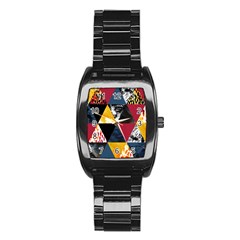 Triangles Stainless Steel Barrel Watch by Sobalvarro