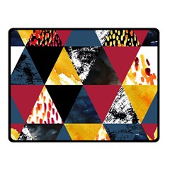 Triangles Double Sided Fleece Blanket (small)  by Sobalvarro