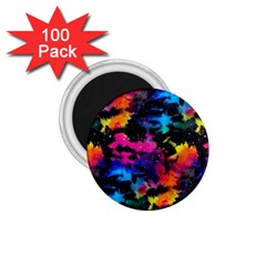 Tie Dye Rainbow Galaxy 1 75  Magnets (100 Pack)  by KirstenStar