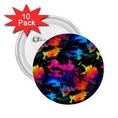 Tie Dye Rainbow Galaxy 2 25  Buttons (10 Pack)  by KirstenStar