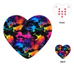 Tie dye rainbow galaxy Playing Cards Single Design (Heart) Front